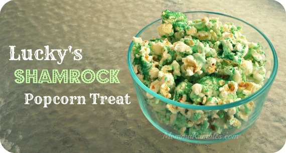 Lucky's Shamrock Popcorn Treat for St. Patrick's Day