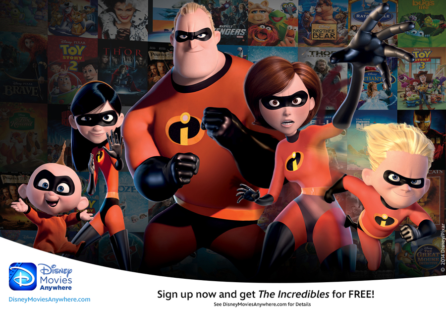 The Walt Disney Studios Announces DISNEY MOVIES ANYWHERE! + Free Digital Copy of The Incredibles